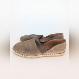 Verbenas Carmen Taupe Suede Espadrille Slip On Shoes Womens EU 39 Comfort Casual